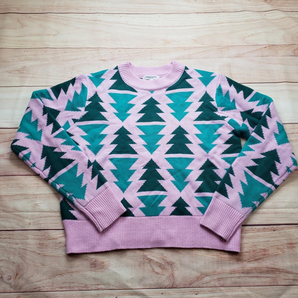GRAYSON/THREADS Sweater Womens M Multicolor Pullover Crew Neck Geometric